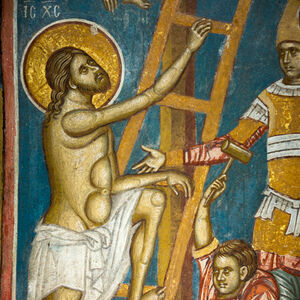 56 Christ Being Raised on the Cross