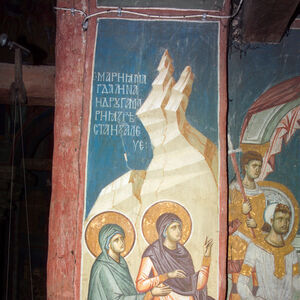 Две Марије посматрају Христову сахрану