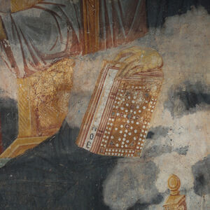 40 Enthroned Christ (a detail of the Donor Portrait)