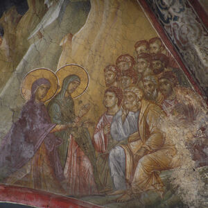 43b Holy Women (Myrrhbearers) Informing the Apostles about Christ's Resurrection