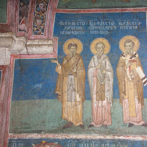 7II-16 September 28, 29 & 30 - St. Chariton the Confessor, St. Cyriacus and St. Gregory (figures)