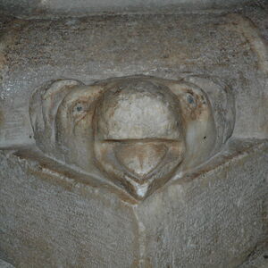 Ewe at the base of a narthex column 5