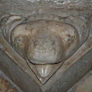 Ewe at the base of a narthex column 6