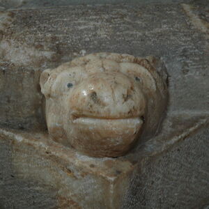 Ewe at the base of a narthex column 8