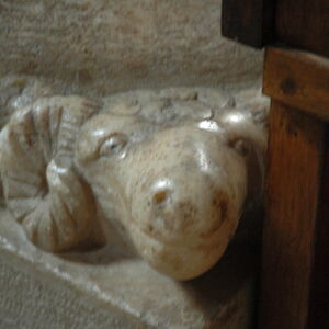 Ram at the base of a narthex column 1