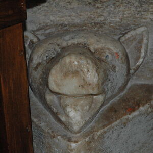 Pig at the base of a narthex column 2