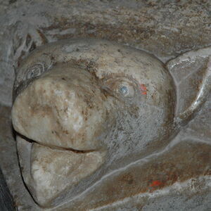 Pig at the base of a narthex column 3