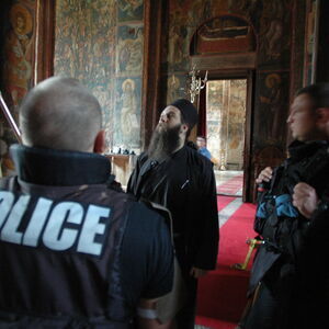 KFOR Police in the Church 2