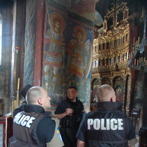 KFOR Police in the Church 3