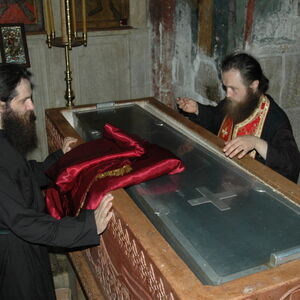 Honoring the holy relics of Stefan of Decani 16