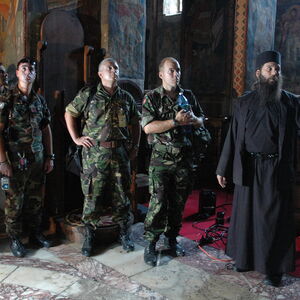 KFOR Soldiers visiting the Monastery 11