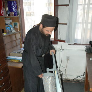 Monk Damaskin doing his daily chores 2