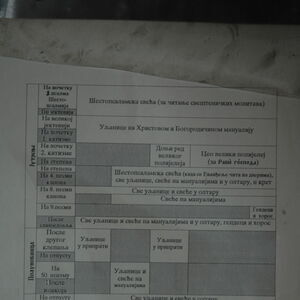 Schedule for lighting the candles 2