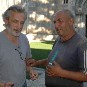 Meda with a local man helping with the harvest 1