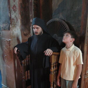 Father Damaskin and Stefan at the Church Service
