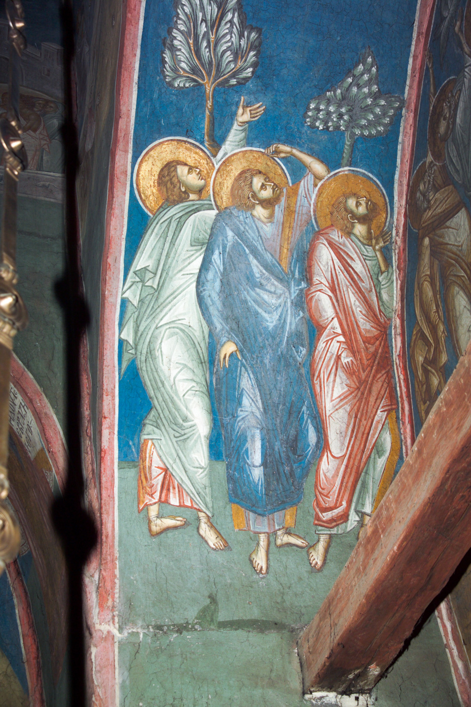 Три апостола из сцене Вазнесења Христовог