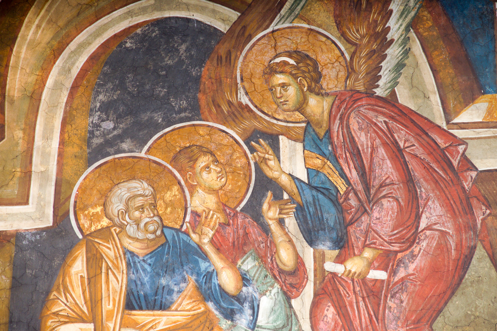 Анђео се јавља Петру и Јовану у тамници