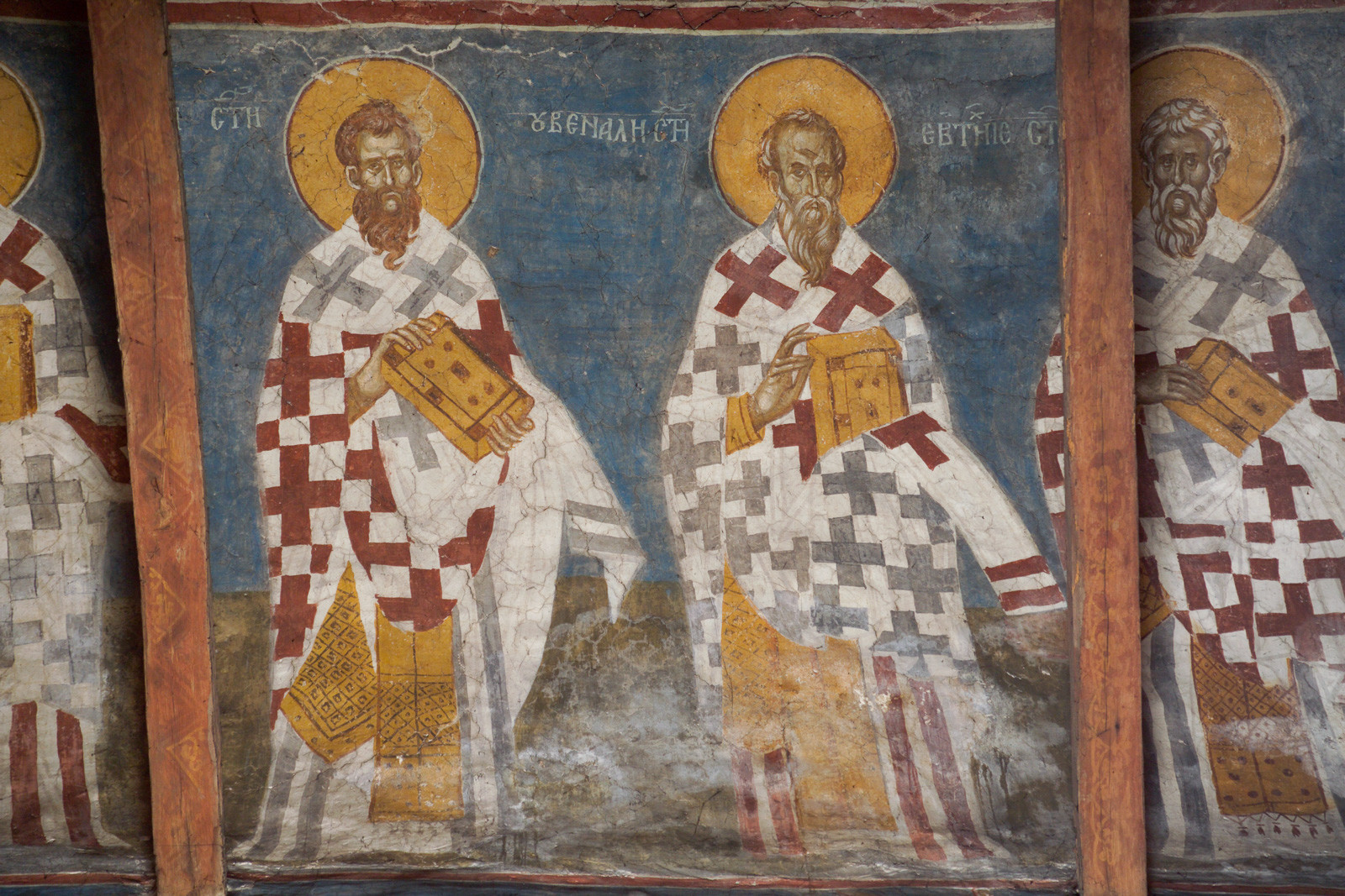 94b Portraits of bishops (from the left): St. Sylvester, St. Elianus, St. Juvenal, St. Eutychius, St. Ignatius, St. Nicholas