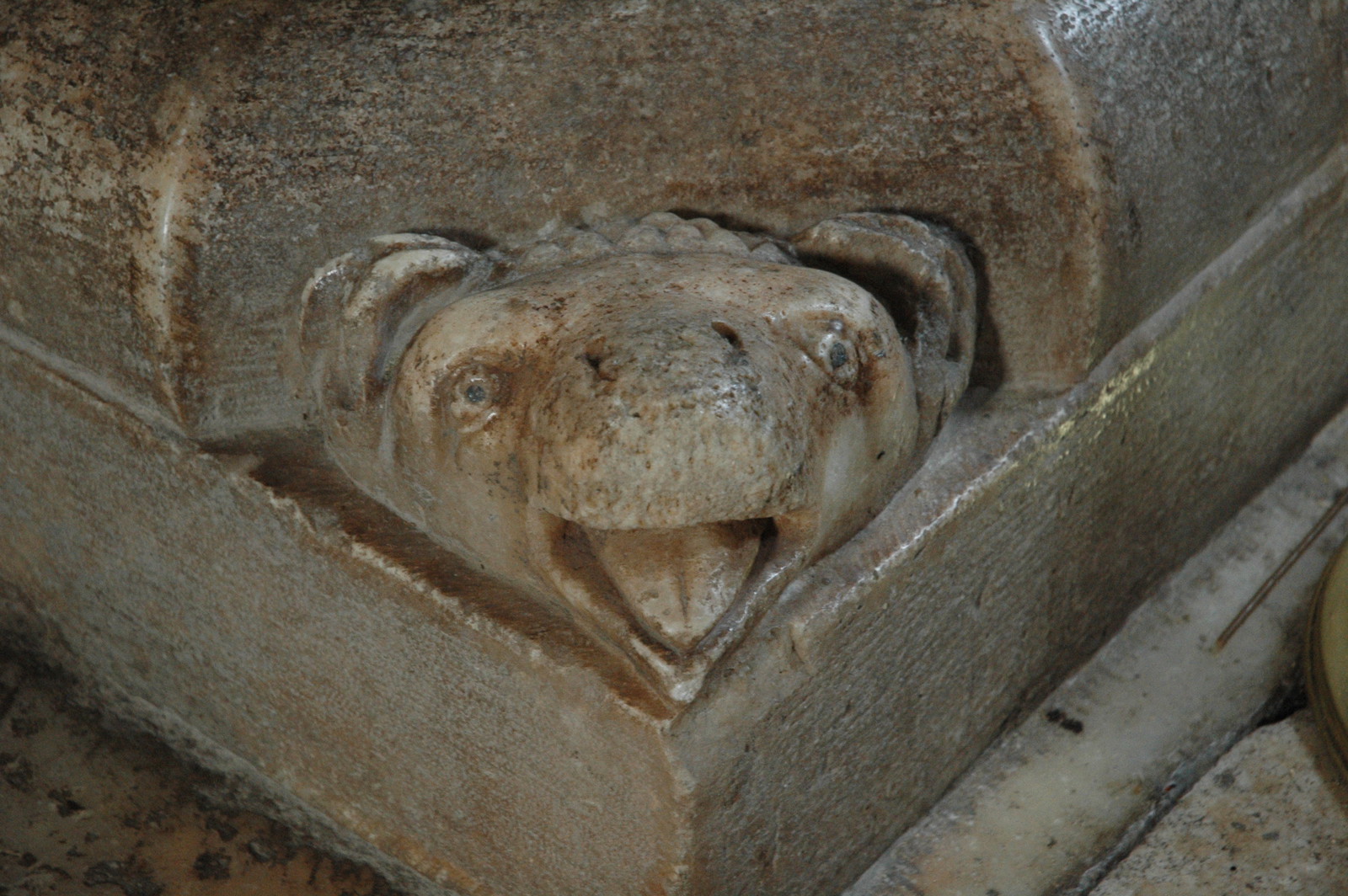 Ewe at the base of a narthex column 2
