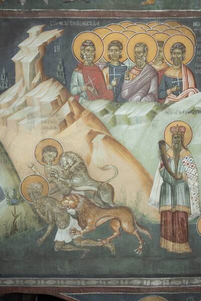 Calendar, St. Timothy and a friend thrown to wild beasts