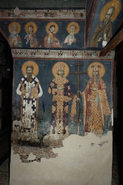St. Sava, Constantine and Jelena and saints in bust