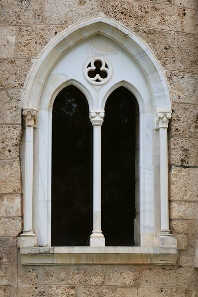 Bifora of the main sanctuary apse of the church