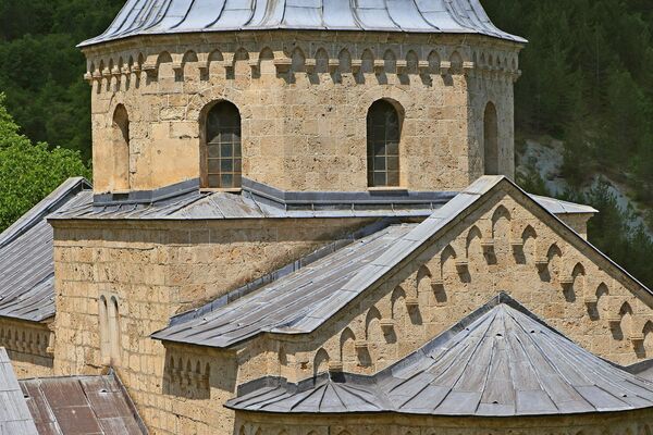 Drum of the dome and eastern gable