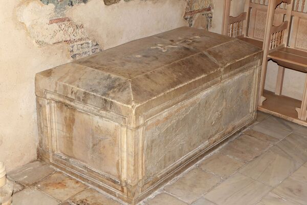 Marble sarcophagus of the Serbian Queen Jelena