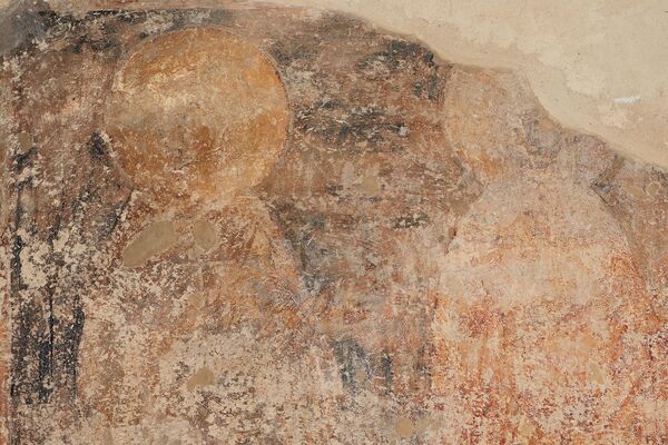 Two unidentified women saints, detail