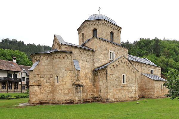 Northeast side of the church