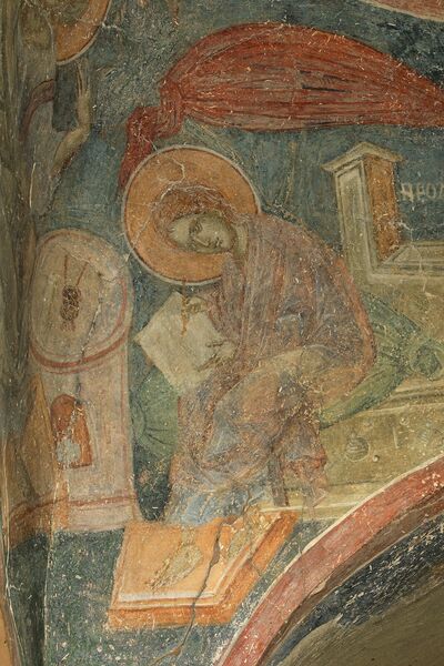 John the Evangelist with Prochorus, detail