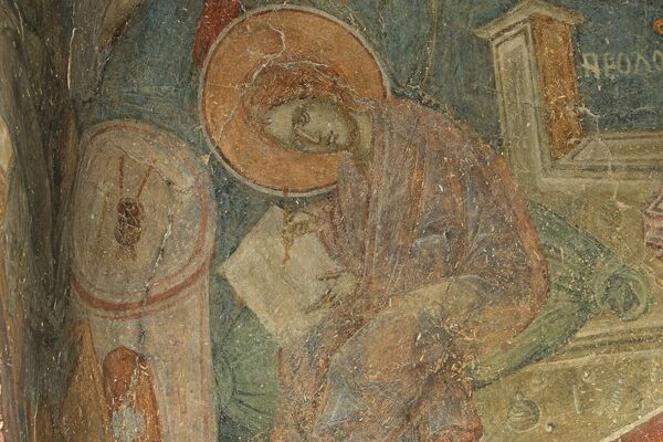 John the Evangelist with Prochorus, detail
