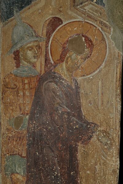 Христос код Ане и Кајафе, детаљ