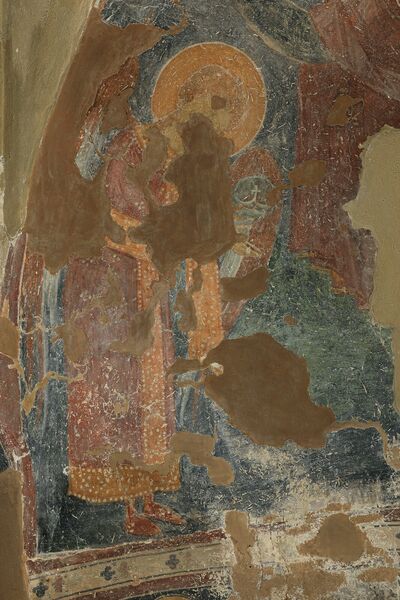 The Mother of God with Infant Christ and Two Archangels, detail