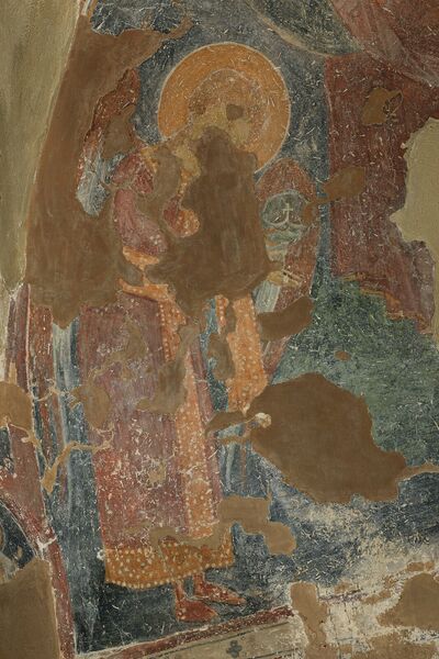 The Mother of God with Infant Christ and Two Archangels, detail