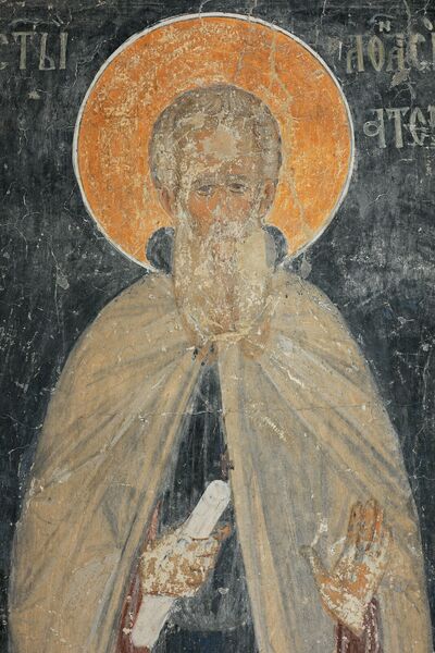 St Athanasius of Athos, detail