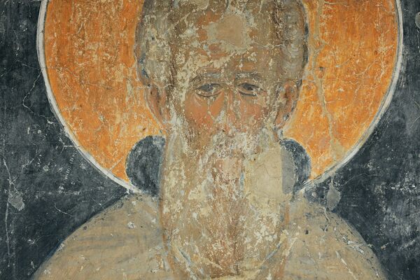 St Athanasius of Athos, detail