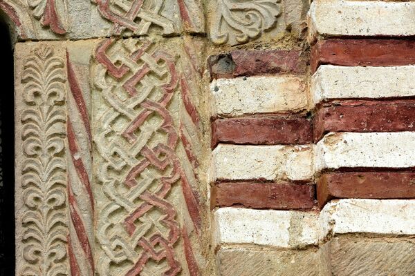 Bifora on the East Part of the South Wall with a Representation of Two Griffins, detail