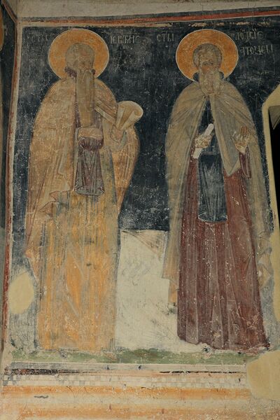 Sts Euthimius and Athanasius of Athos, detail