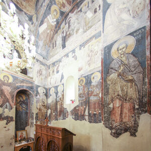 View of the south wall of the nave