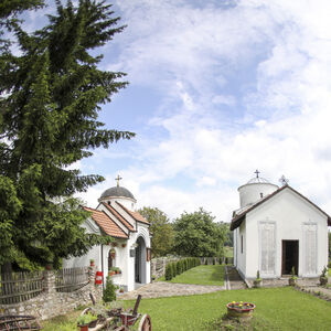 West view of the church and the north section of the church yard