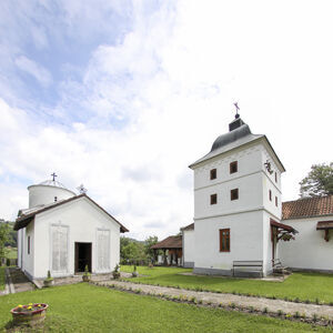 West view of the church and the bell tower