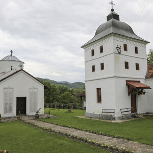West view of the church and the bell tower