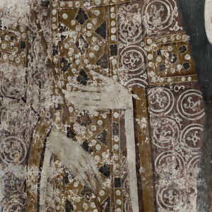 Detail of Queen Jelena's dress