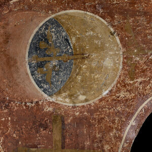 Сликани oрнамент изнад голготског крста