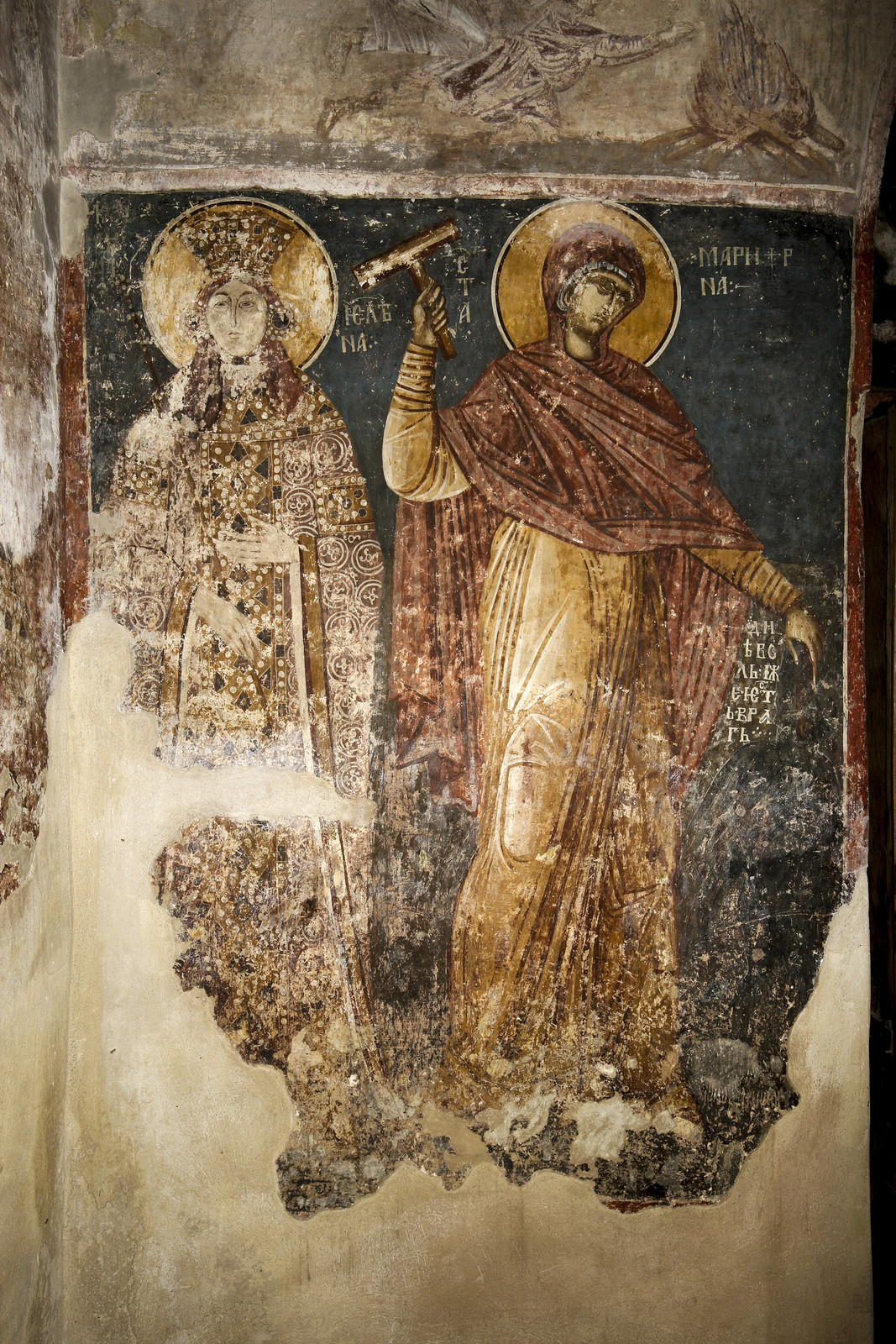 Queen Jelena of Serbia and St. Marina (St. Margaret of Antioch)