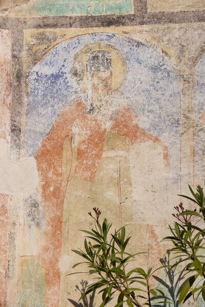Painting of the eastern facade of the porch