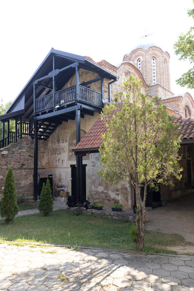 Southwest side of the church