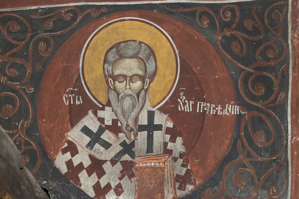 St. Lazarus the Righteous in a medallion