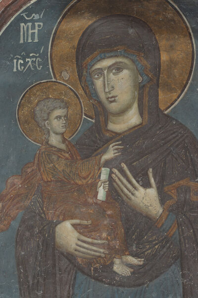 Virgin Mary with Christ of Eleusa, detail